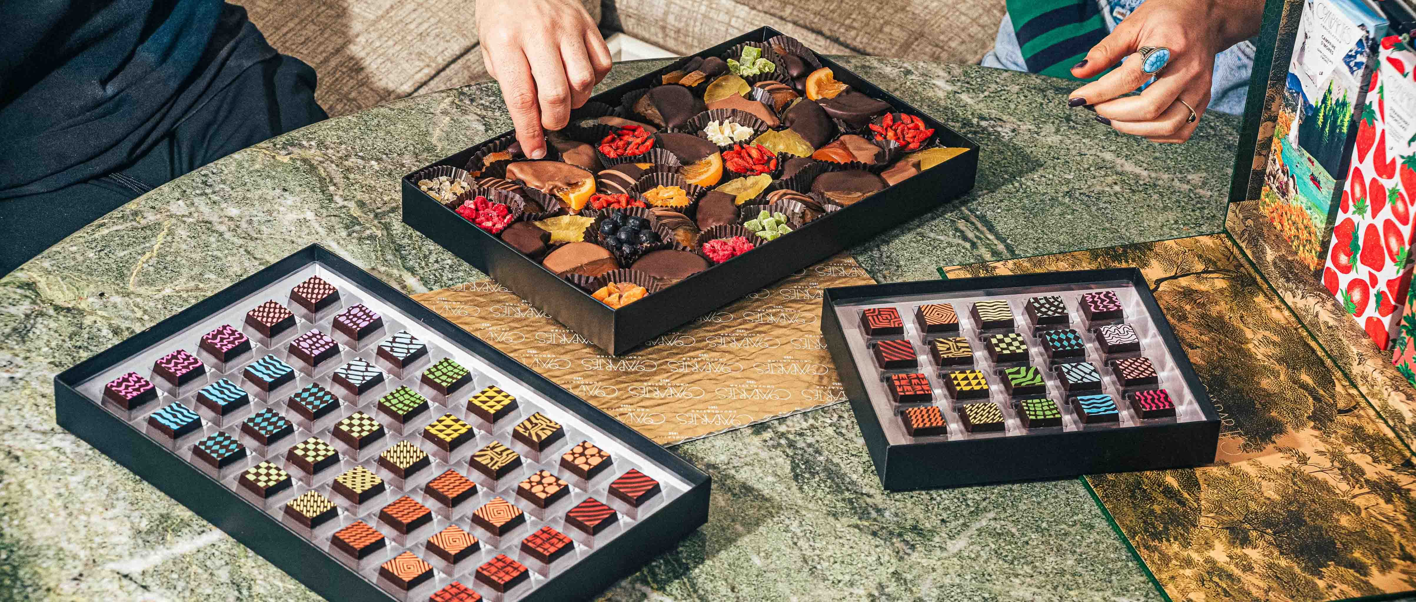 Compartes chocolate boxes and confections